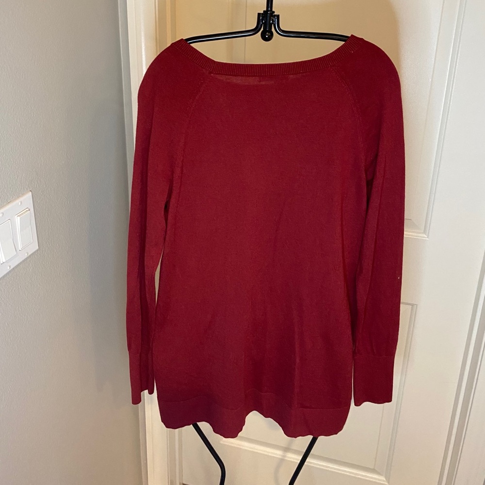 Halogen Asymmetrical Side Buttons Tunic Sweater - image 6